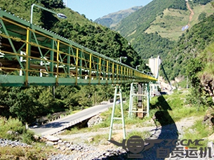 昆钢怒江水泥矿山2.6km长距离深槽型带式输送机